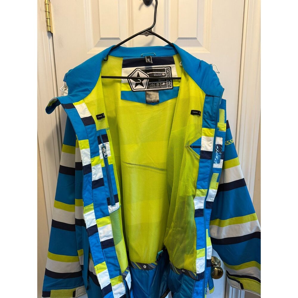 NWT - Sessions Women's XK Blue Ski Snowboard Jacket Warmth 2 RECCO Tech DELUXE